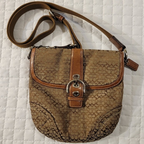 Coach Handbags - VTG Y2K Coach 44718 Brown Mini C Signature Soho Buckle Swingpack Crossbody Purse